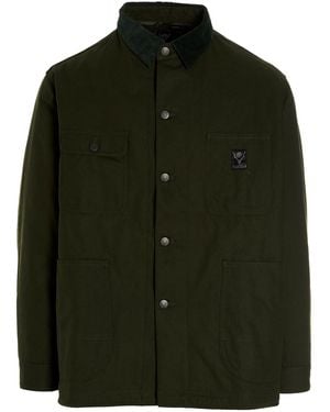 South2 West8 Giacca 'Coverall' Cotton Oxford - Verde