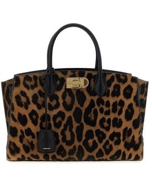 Ferragamo 'new Studio Soft (l)' Handbag - Black