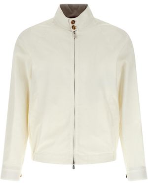 Brunello Cucinelli Techno Cotton Jacket - White