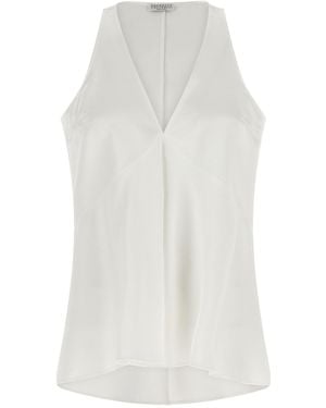 Brunello Cucinelli Top Twill Fluid - White