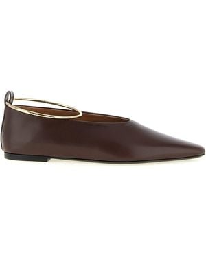 Jil Sander 'ring' Ballet Flats - Brown