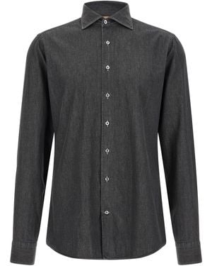 Borriello 'napoli' Denim Shirt - Black