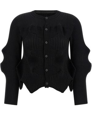 Issey Miyake 'linkage' Cardigan - Black