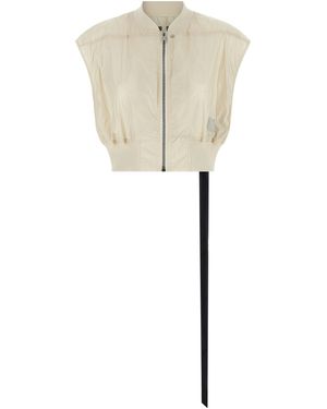 Rick Owens 'tatlin Bomber' Vest - Natural