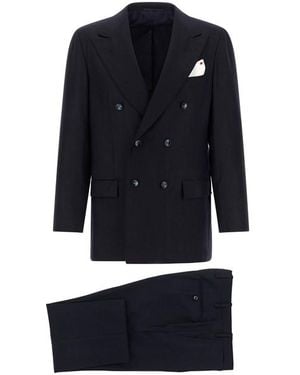 Kiton Abito Lana Vergine E Cashmere - Blu