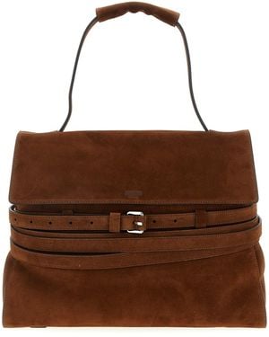 Moschino 'tie Me' Shoulder Bag - Brown
