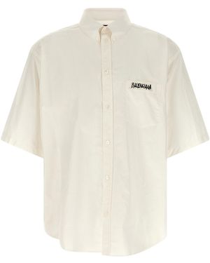 Balenciaga 'masking Tape' Shirt - White