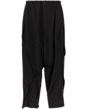 Yohji Yamamoto Pantalone 'Tuck Pants' - Nero
