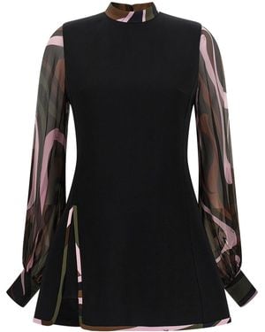 PUCCI 'Marmo' Cady Dress - Black
