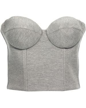 GIUSEPPE DI MORABITO Top Cropped Bustier - Grey