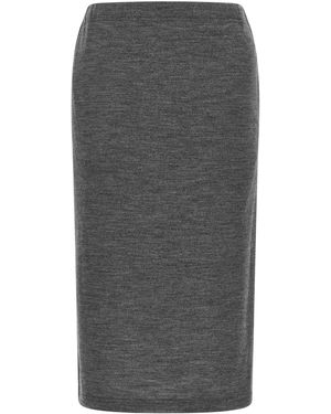 Junya Watanabe Mélange Wool Skirt - Grey