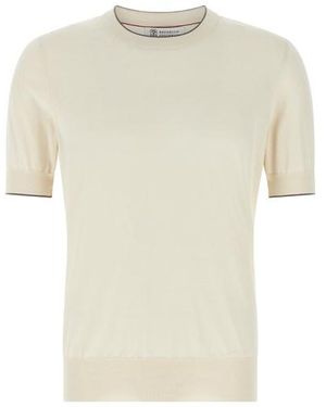 Brunello Cucinelli T-shirt maglia - Neutro