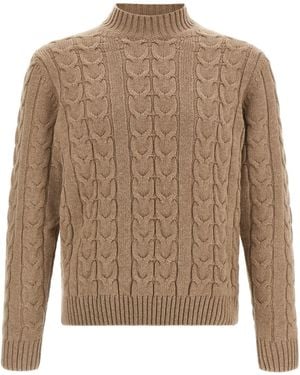 Zanone Braided Knit Knuckler - Natural
