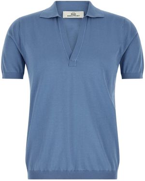 Rivvia Projects Open Collar Polo Shirt - Blue