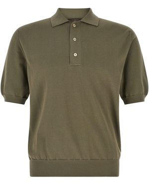 Zanone Cotton Knit Polo Shirt - Green