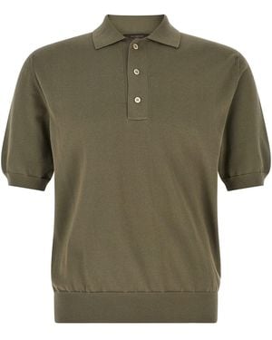 Zanone Cotton Knit Polo Shirt - Green