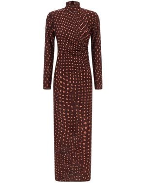 Stella McCartney Polka Dot Mesh Dress - Purple