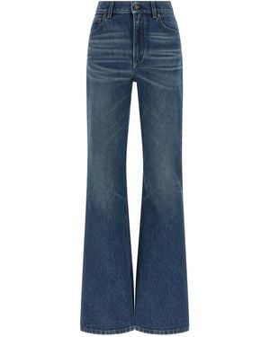 Chloé Chloé Jeans Palazzo Con Patch - Blu
