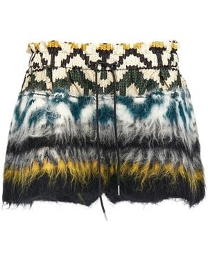 Sacai Patterned Shorts - Green