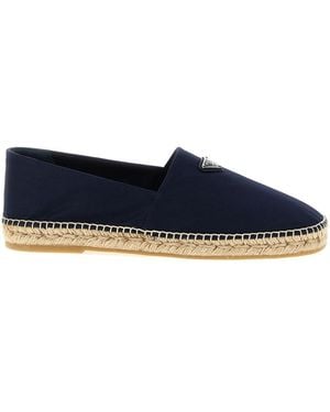 Prada Espadrilles Aus Tringolo Mit Logo - Blau