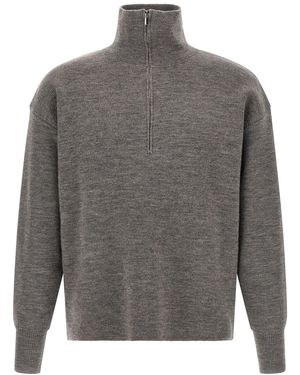 Ma'ry'ya Half-zip Jumper - Grey