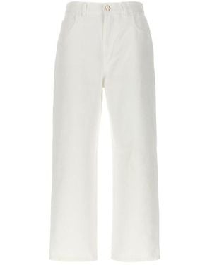 Moncler Jeans gamba dritta crop - Bianco