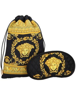 Versace Eye Mask & Pouch - Yellow