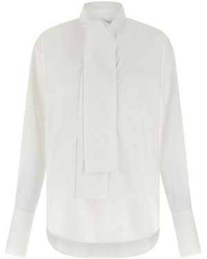 Nude Lavallière Collar Shirt - White