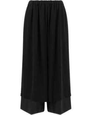 Comme des Garçons Doppellagige Hose - Schwarz