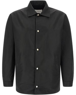 Givenchy Giacca Coach Con Ricamo Tonale - Nero
