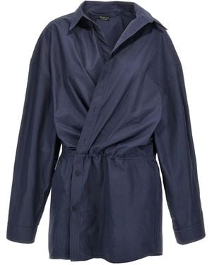 Balenciaga 'Stile Camicia Mini' Dress - Blue