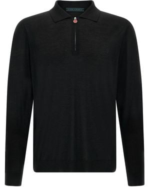 Kiton Polo Lana 14 Micron - Nero