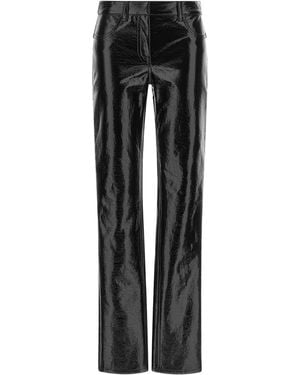 Courreges Gerade Geschnittene Vinylhose - Schwarz