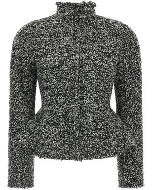 Alberta Ferretti Bouclé Blazer - Black