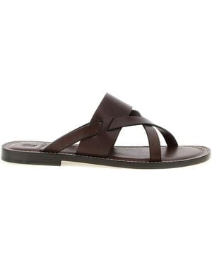 Brunello Cucinelli Leather Sandals - Black