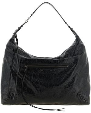 Balenciaga Große Umhängetasche "Hobo Le City" - Schwarz