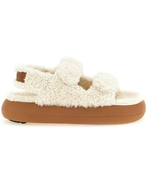Moon Boot Shearling Sandals - Natural