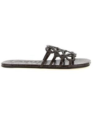 Loewe Slide 'Anagram Petal' - Nero