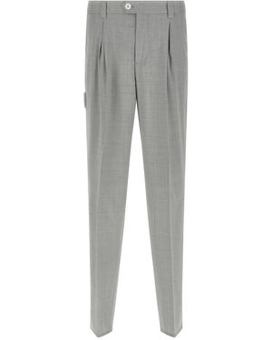Brunello Cucinelli Mélange Wool Trousers - Grey