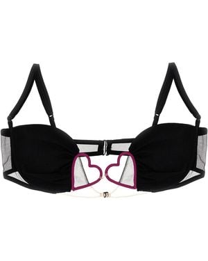 Nensi Dojaka 'heart' Bra - Black