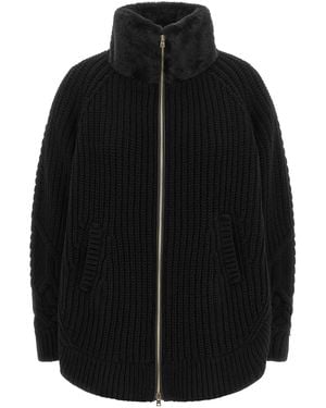 Herno Cardigan Con Inserto - Nero