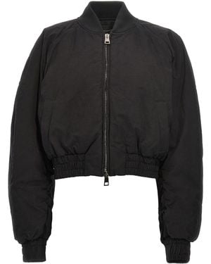 ANDAMANE 'sierra' Cropped Bomber Jacket - Black