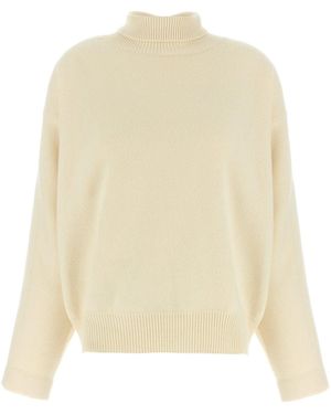 Jil Sander Jumper 'Hn Ls Jumper W/ Padded Details' - Natural
