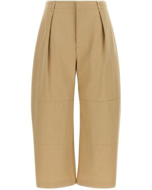 Loewe Cropped Trousers - Natural
