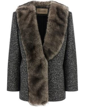 Valentino Garavani 'mossi' Caban - Black