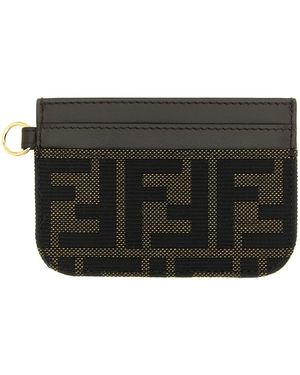 Fendi Ff Jacquard Kartenetui - Grau
