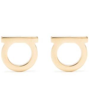 Ferragamo Ohrringe "Gancini L" - Weiß