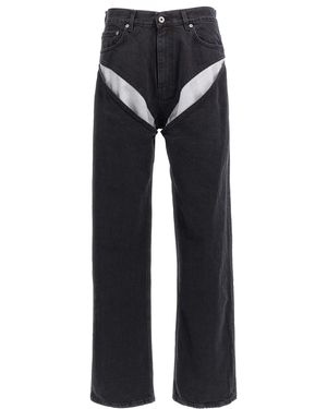 Y. Project Jeans "Evergreen Cut Out" - Schwarz