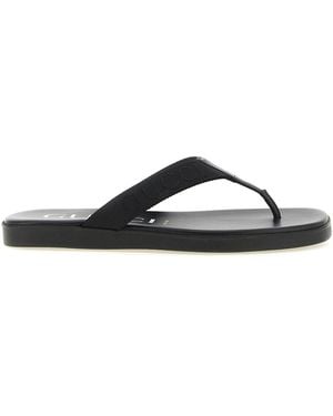 Gucci Jacquard Thong Sandals - Black