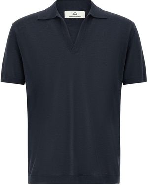Rivvia Projects Open Collar Polo Shirt - Blue